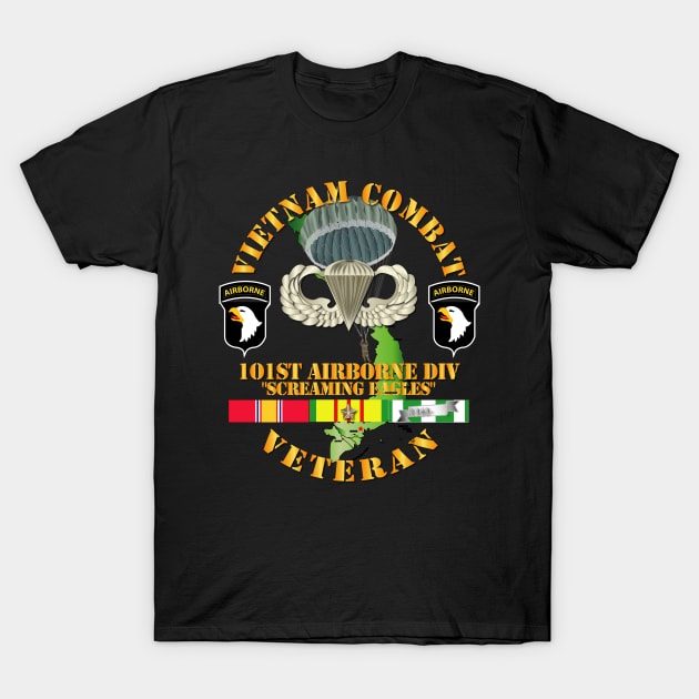 Vietnam Combat Veteran w 101st Airborne Div SSI V1 T-Shirt by twix123844